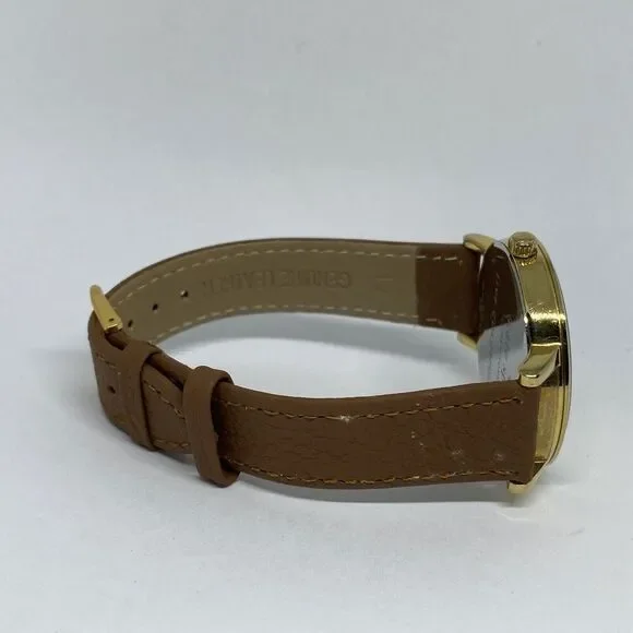 Kate Spade New York 0009 Womens Brown Leather Analog Gold Dial Wrist Watch VK155 - Picture 12 of 12
